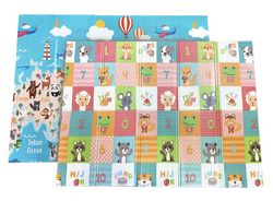 Дитячий термокилимок двосторонній Складний Мапа світу HF38/HF50 Тваринки 200х150х1см +сумка